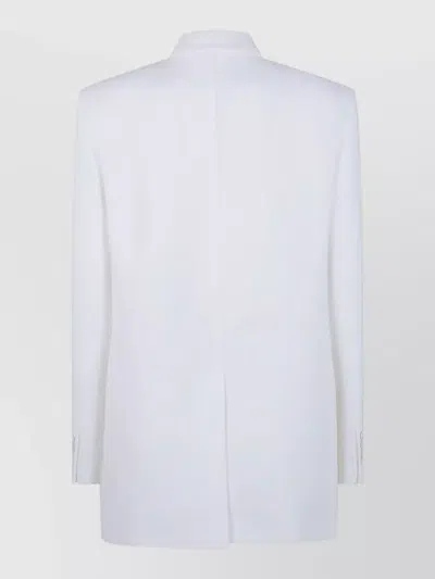 S Max Mara Single-breasted Blazer In White