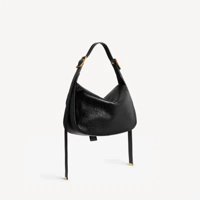 Balenciaga Womens Clicca Medium Shoulder Bag Adjustable In Black