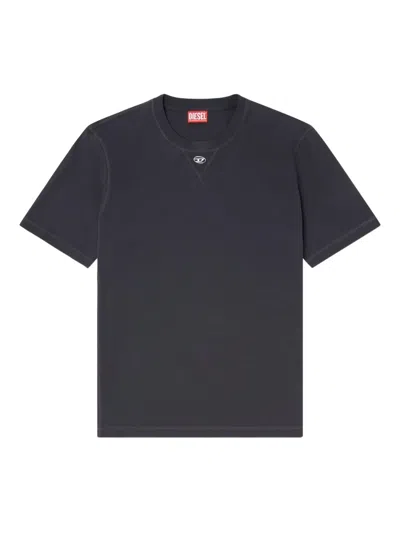 Diesel Mens 9xx T-madjust-tr Branded Cotton-jersey T-shirt In Black