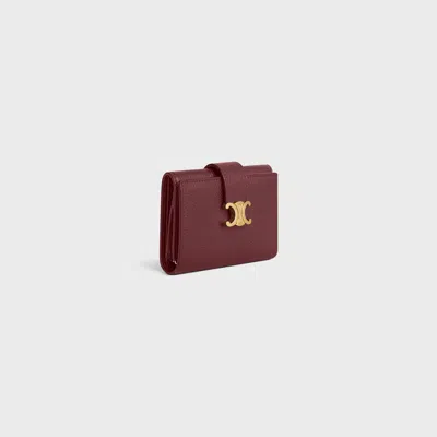 Celine Fine Strap Wallet In Syrah