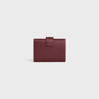 Celine Fine Strap Wallet In Syrah