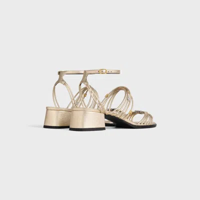 Celine Triomphe Multi Strap Sandal 40 In Gold