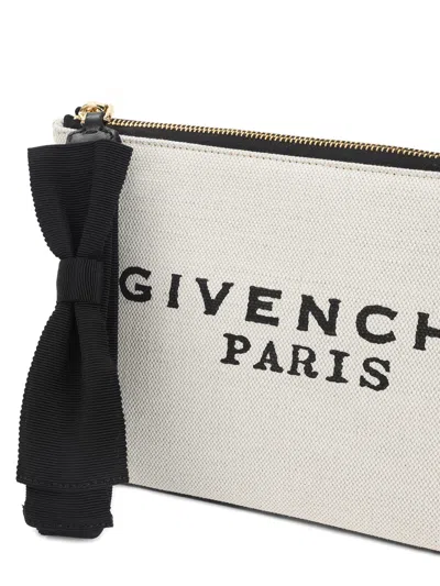 Givenchy Small  Logo Pouch In Neutral