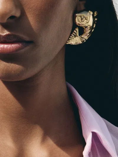Jacquemus The Poisson Earrings In Gold