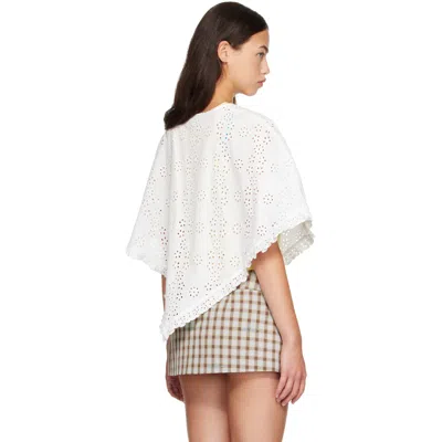 Sandy Liang White Soba Cape In White