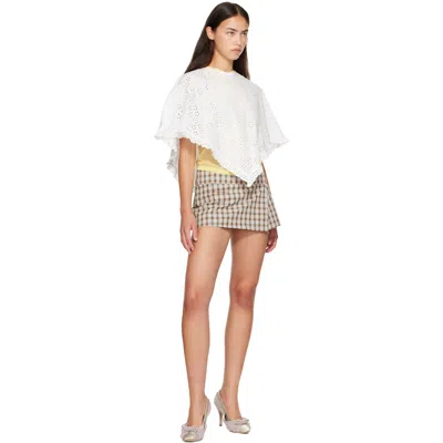 Sandy Liang White Soba Cape In White