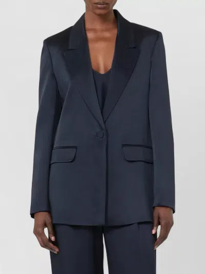 S Max Mara Single-breasted Jacket In Blue