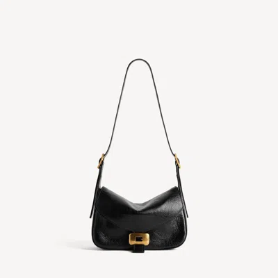 Balenciaga Womens Clicca Medium Shoulder Bag Adjustable In Black