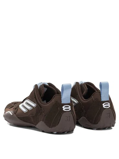 Balenciaga Women Brown Canvas And Corduroy Monday Ultra Sneakers In Brown