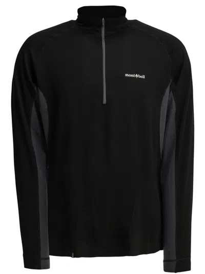 Montbell Black Wool Polyester Sweatshirt In Black