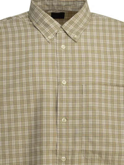 Daiwa Pier39 Check-pattern Flap-pocket Shirt In Green