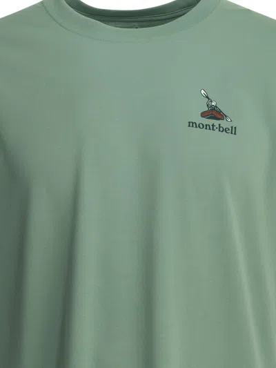 Montbell Light Blue Polyester T-shirt In Blue