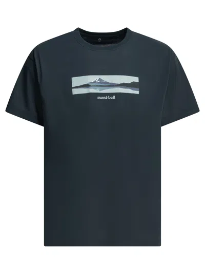 Montbell Blue Polyester T-shirt In Blue