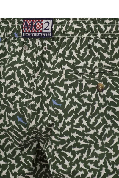 Mc2 Saint Barth Micro-print Swimsuit In Multi