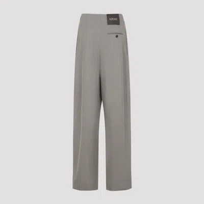 Loewe Tailored Trousers Belt Loops And Button In Gray