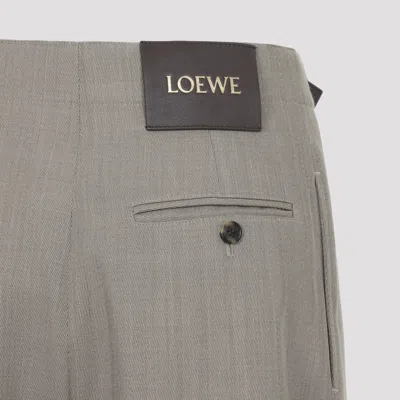 Loewe Tailored Trousers Belt Loops And Button In Gray
