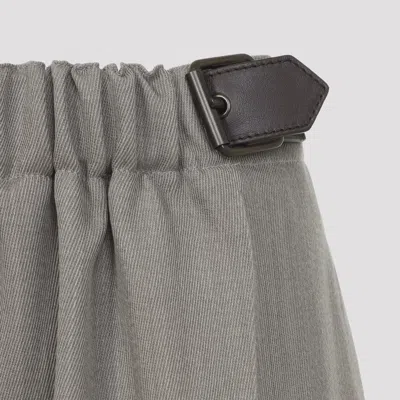 Loewe Tailored Trousers Belt Loops And Button In Gray