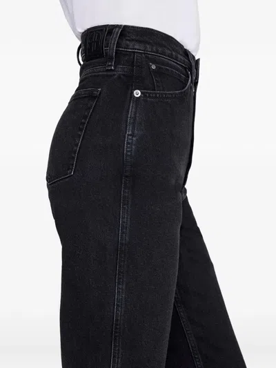 Anine Bing Belt-loop Jeans In Black