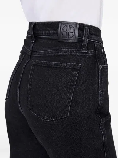Anine Bing Belt-loop Jeans In Black