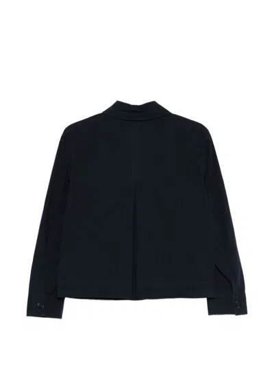 Woolrich Cotton Overshirt Regular Fit Patch Pockets In Black