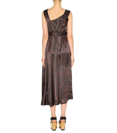 Shop Isabel Marant Shari Silk Dress In Black