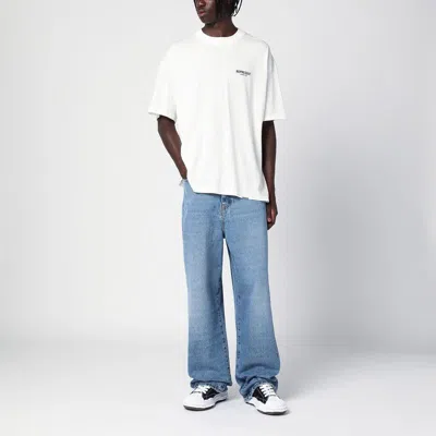 Represent White Cotton T-shirt With Logo In White