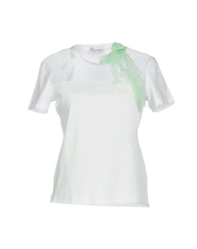 Red Valentino T-shirts In Light Green