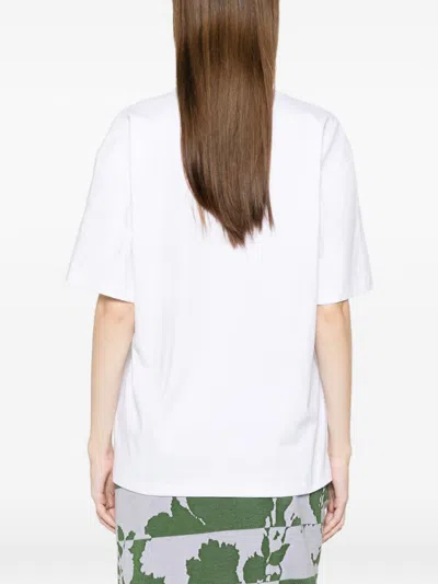 Ganni Raspberry T-shirt -  - Cotton - White In White