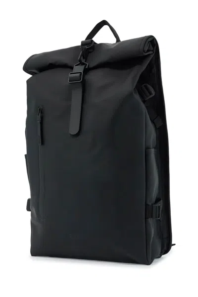 Rains Rolltop Large W3 Backpack In Black