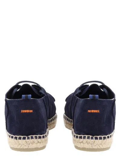 Castaã±er Blue Suede Espadrilles In Blue
