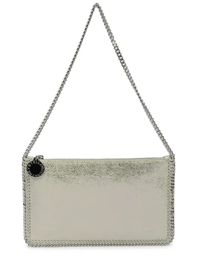 Stella Mccartney Silver Polyester Shoulder Bag In Silver