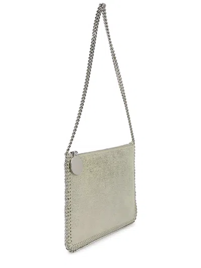 Stella Mccartney Silver Polyester Shoulder Bag In Silver