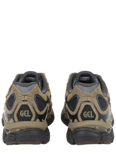 Asics Grey Leather Sneaker In Neutral