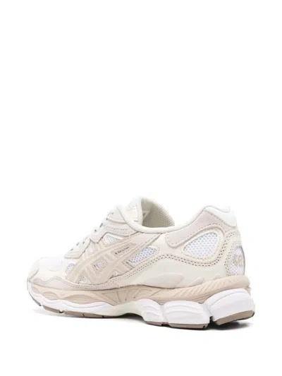 Asics Grey Leather Sneaker In White