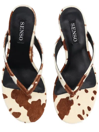 Senso Multicolor Farah Cowhide Patterned Sandals In Multi