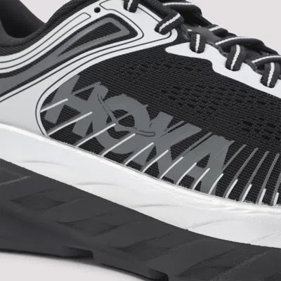 Hoka One One Black Silver Textile Synthetic Sneakers In Black