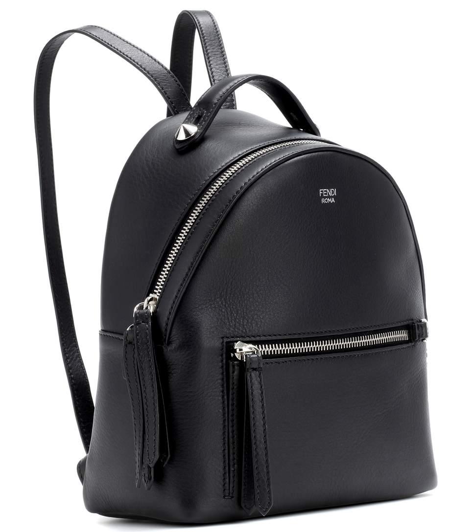 Fendi Mini Embellished Leather Backpack In Eero | ModeSens