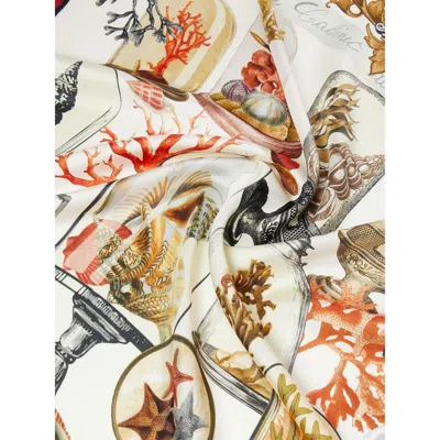 Max Mara Printed Silk Twill Oversized Scarf In Multi