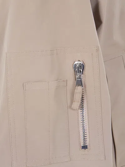 Drhope Zip-pocket Bomber Jacket In Neutral