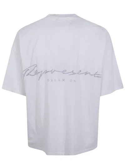 Represent T Shirt Western Doberman Graphic Crew Neck In White