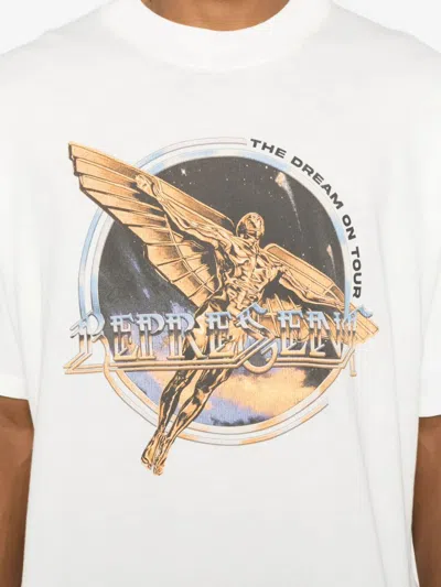 Represent White Crew Neck T-shirt With Graphic Print On Front And Back In Cotton Man In White