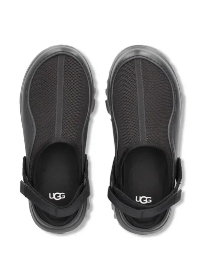 Ugg Adjustable Back Strap Clogs With Mesh Upper In Black