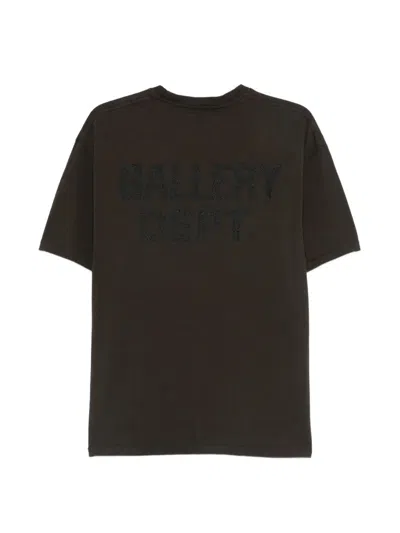 Gallery Dept. Logo-print Washed-effect T-shirt In Brown