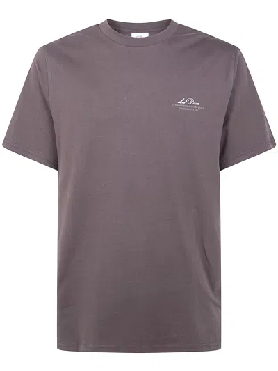 Les Deux Ben Globe T-shirt In Gray