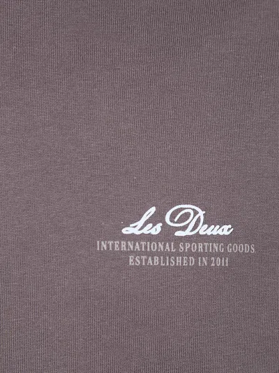 Les Deux Ben Globe T-shirt In Gray
