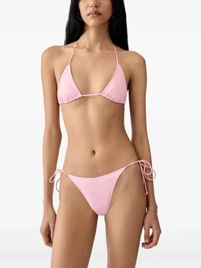 Jacquemus "le Bas De Plage Triangle" Bikini Bottom In Pink