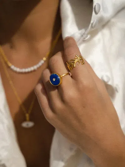Ottoman Hands Zephyr Stacking Ring In Gold