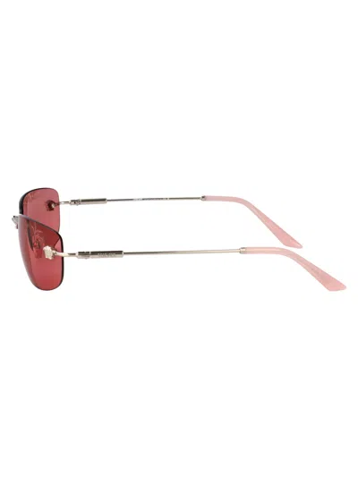 Versace Womens Silver Ve2279 Rectangular-frame Metal Sunglasses In Gold