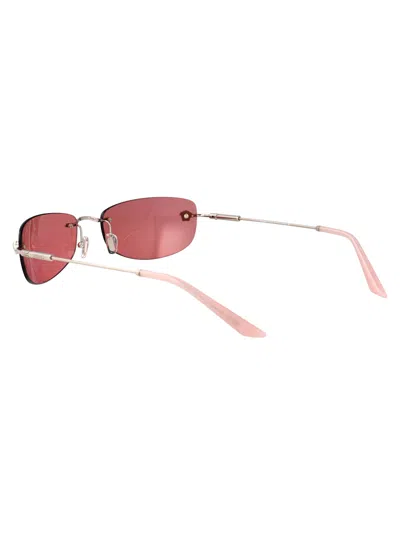Versace Womens Silver Ve2279 Rectangular-frame Metal Sunglasses In Gold