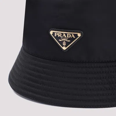Prada Black Polyamide Hat In Black
